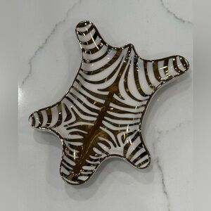 Zebra Print Porcelain Trinket Dish